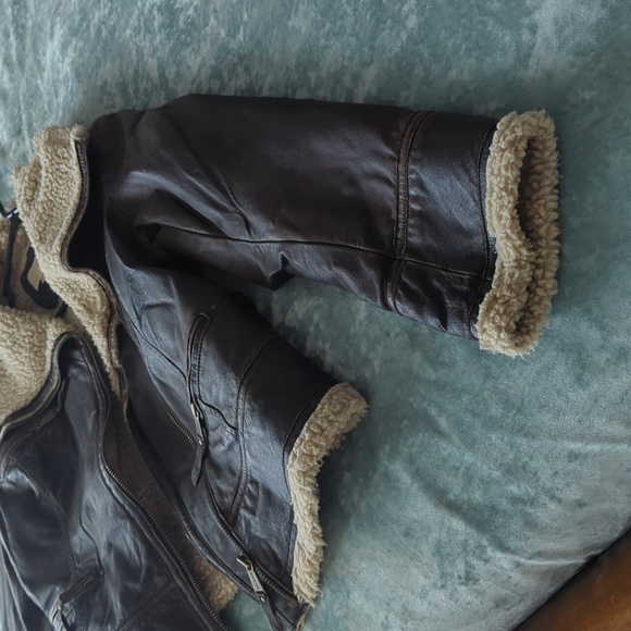 Michael Kors Brown Leather Jacket - Picture 3 of 9